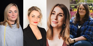 Portrait images of four School of Art Graduates