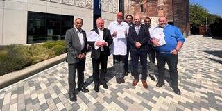 Group of researchers outside Springfield Campus