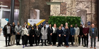 A group of Civil Engineering graduates photographed at Springfield Campus.