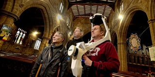 Academics at St Johns Church Bromsgrove with a state of the art laser scanner