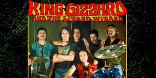 A poster celebrating the King Gizzard band due to play at The Halls for their one year anniversary