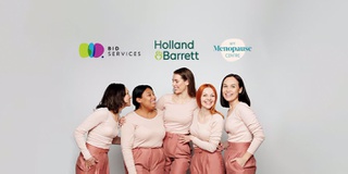 A graphic showing a group of women with the logos of the key organisations involved