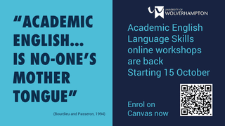 Academic English workshop poster