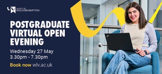 Postgraduate virtual open event 27 May book now