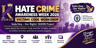 Asset promoting Hate Crime Awareness Week with event on 14 October 2026 at City Campus