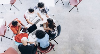 Group at table