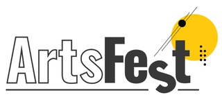 An ArtsFest banner with no featured date, stylised black and white text reading ARTSFEST