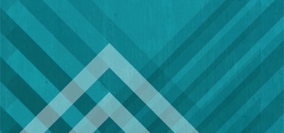 Intersecting chevrons overlapping on top of a textured teal background