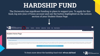 Student Update: Hardship funding available