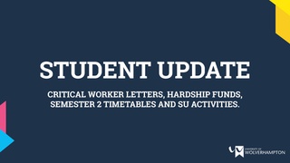 Student Update: Critical worker letters, hardship fund and SU activities 