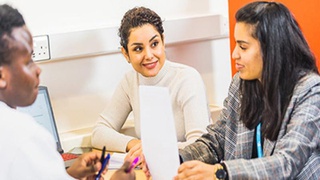 Students working together